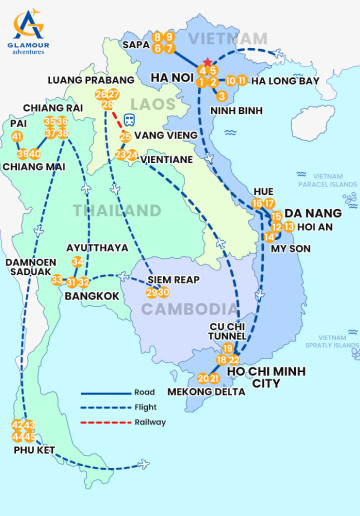 Private Vietnam- Laos- Cambodia- Thailand 45 Days 44 Nights - The Grand Southeast Asia Signature Journey