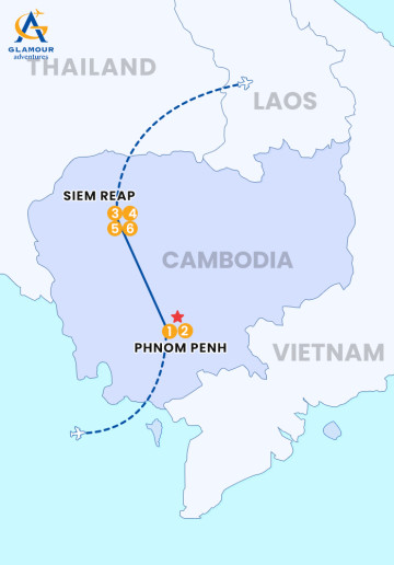 6 DAY PHNOM PENH – SIEM REAP TOUR BY BUS