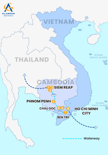 Private Vietnam 8 Days 7 Nights - Classic Mekong River cruise from Siem Reap to Saigon