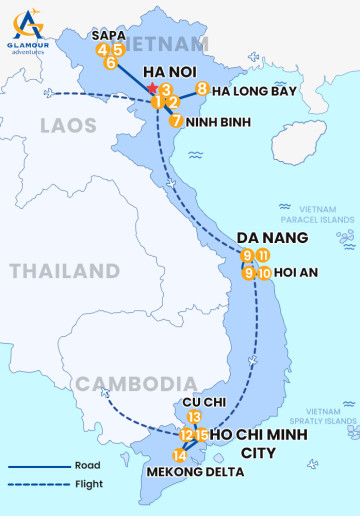 Private Vietnam 15 Days 14 Nights - With Join Group Day Tours at Destination