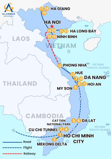 Private Vietnam 22 Days 21 Nights- Vietnam Panorama
