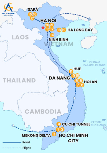 Private Vietnam 21 Days 20 Nights - With Join Group Day Tours at Destination