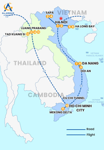 Private Vietnam - Laos 15 Days 14 Nights - Hanoi to Luang Prabang