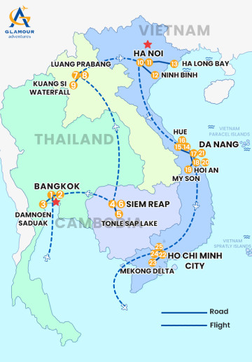 Private Vietnam- Laos- Cambodia- Thailand 25 Days 24 Nights- Indochina Journey