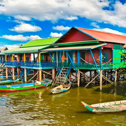 TA PRAK VILLAGE + OX CART RIDING + MONKS BLESSING + KAMPONG PHLUK FLOATING VILLAGE 