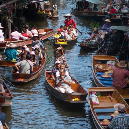 DAMNERN SADUAK FLOATING MARKET HALF-DAY