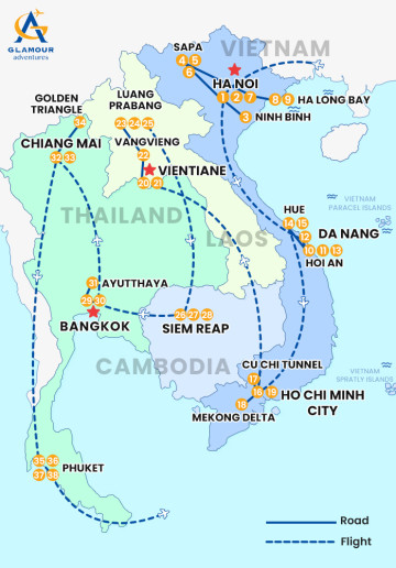 Private Vietnam- Laos- Cambodia- Thailand 38 Days 37 Nights - Indochina Odyssey