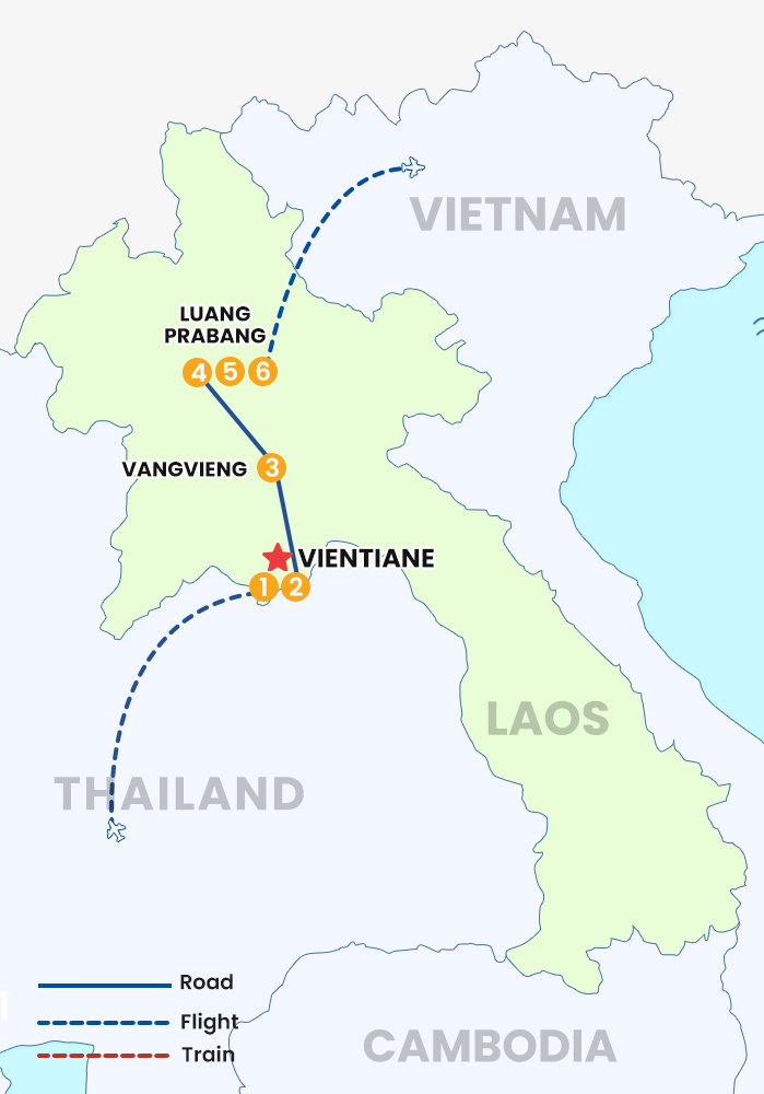 The map of 6 DAYS CLASSIC LAOS
