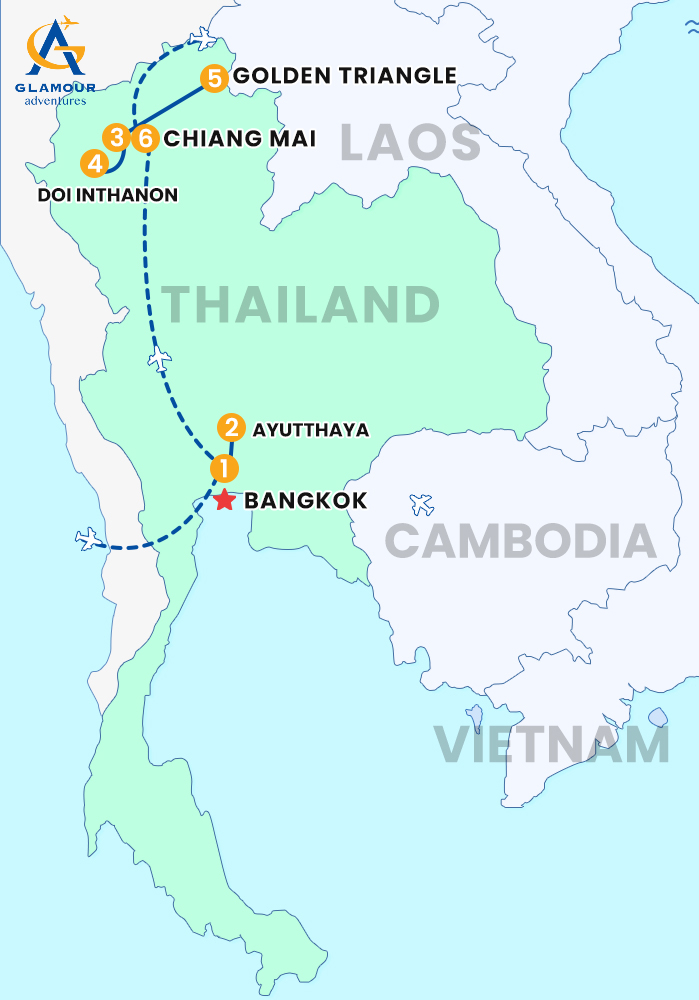 The map of Bangkok At A Glance